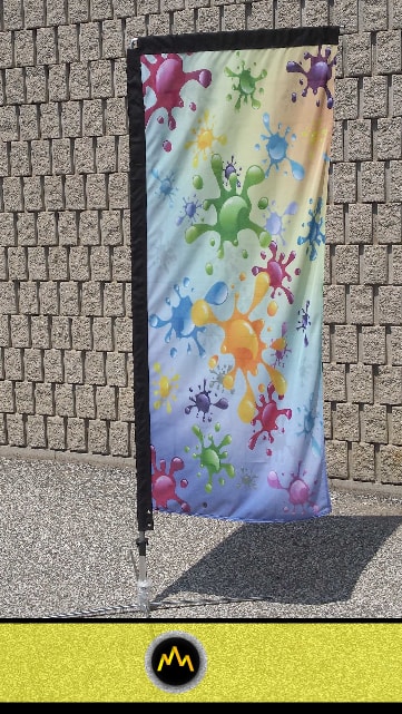 Color Splotches Rectangle Flag